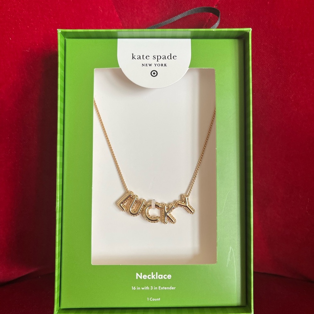 kate spade new york x Target Limited Gold Lucky Bubble Chain Necklace NIB